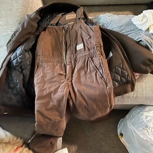 Kids insulated overalls canvas excellent condition